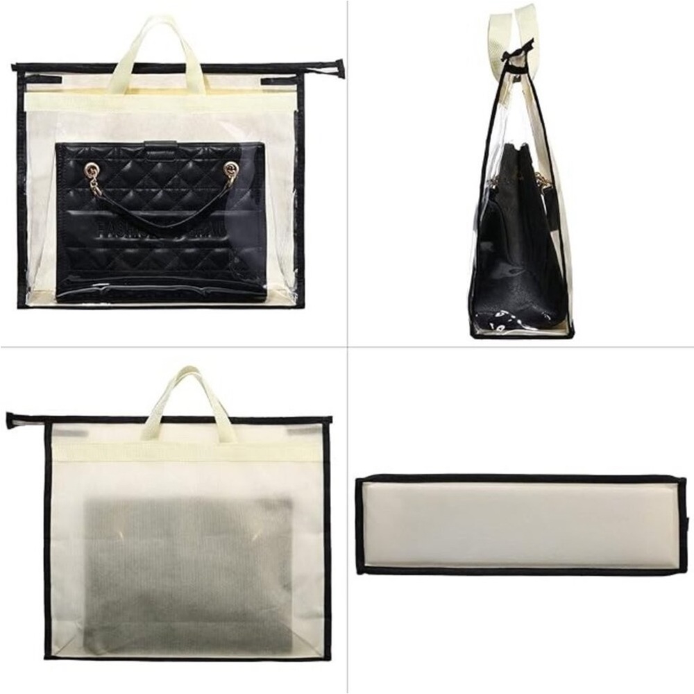 Storage Bag for Handbags Zipper Top Clear View Shelf / Hanging Storage Large NEW